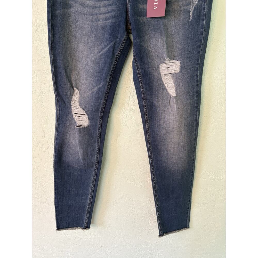 Vigoss Size 31x29 Distressed Ace Skinny Denim Ankle Jeans - Picture 7 of 8